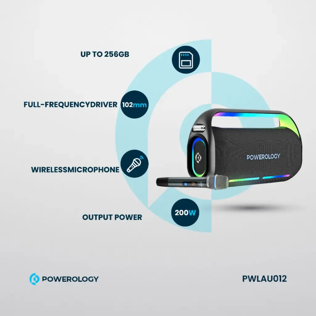 Powerology Deep Bass Party Speaker with 150W output