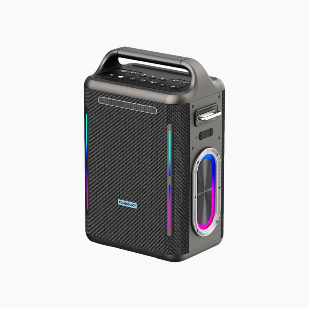 Powerology Karaoke Party Speaker with wireless microphone and flashlight