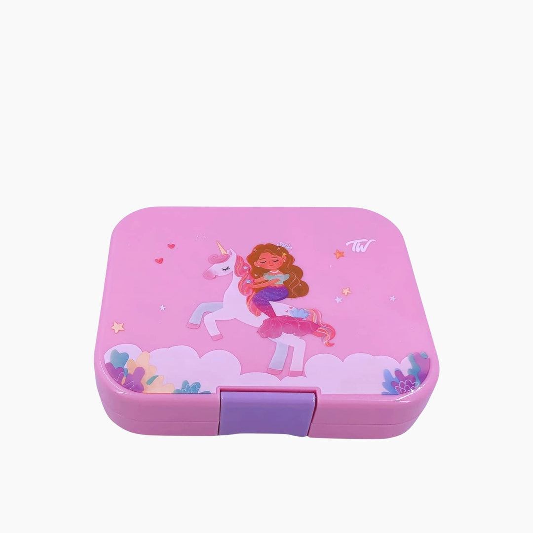 Tinywheel Kids 4-Compartment Bento Lunch Box - Pink Unicorn