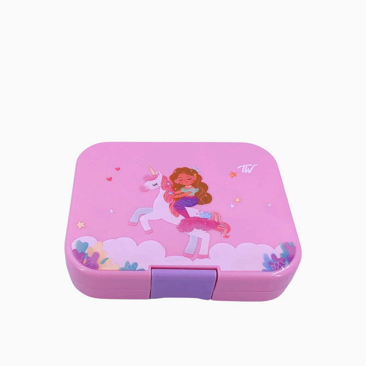 Tinywheel Kids 4-Compartment Bento Lunch Box - Pink Unicorn