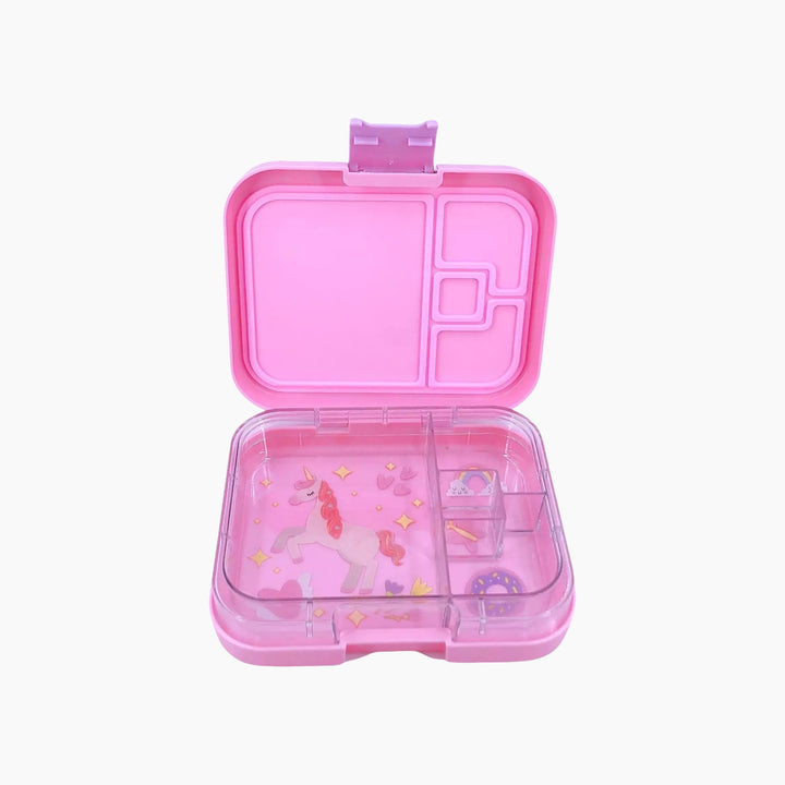 Tinywheel Kids 4-Compartment Bento Lunch Box - Pink Unicorn