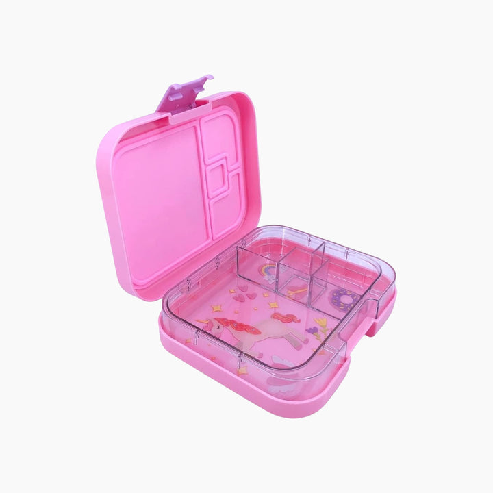 Tinywheel Kids 4-Compartment Bento Lunch Box - Pink Unicorn