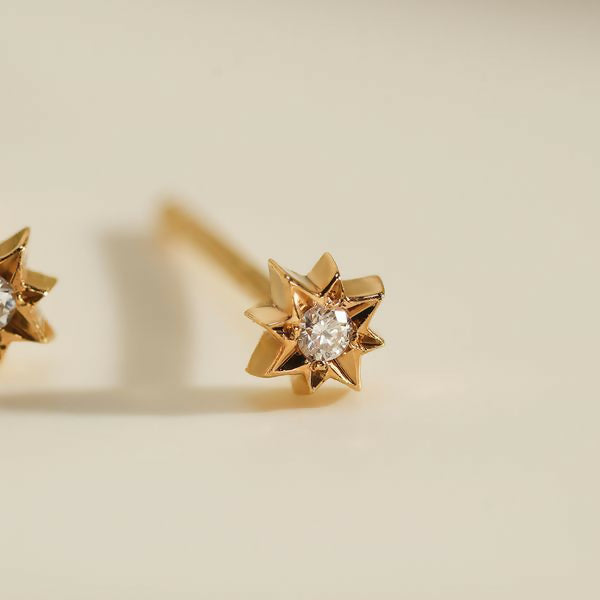 Baby Chic Fine Jewelry Starburst Diamond Earrings - HUNA