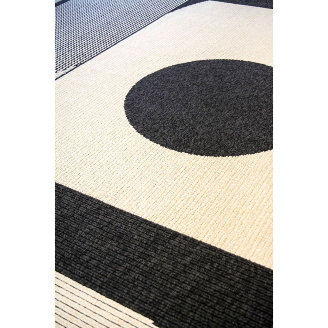 Spazio Home Abstract Monochrome Art Rug - HUNA