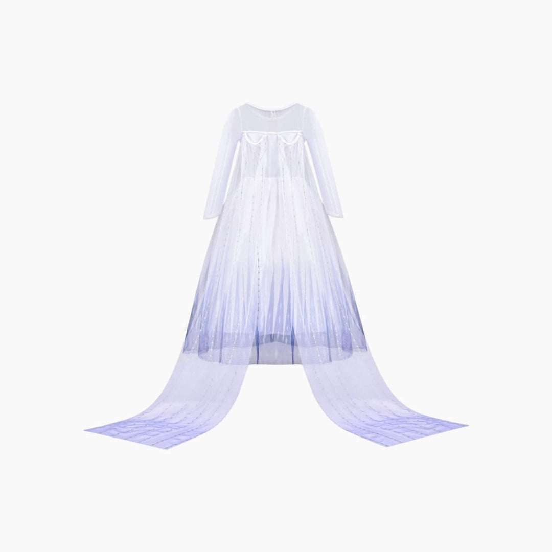The Source Frozen Snow Queen Costume Dress, shimmering fabric, intricate patterns