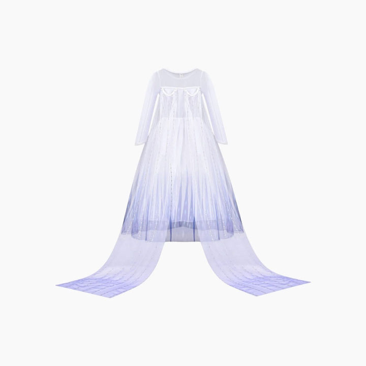 The Source Frozen Snow Queen Costume Dress, shimmering fabric, intricate patterns