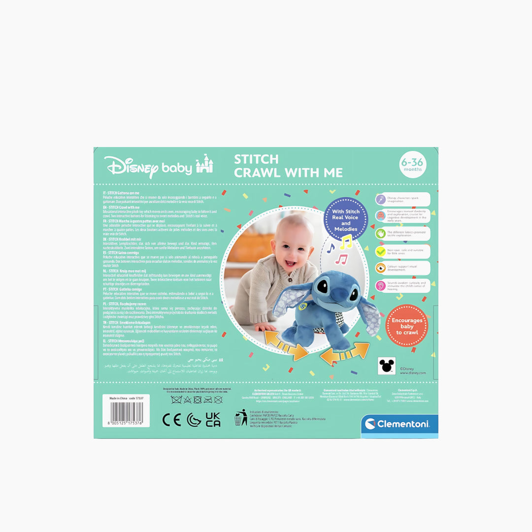 Clementoni Stitch Crawl With Me Plush