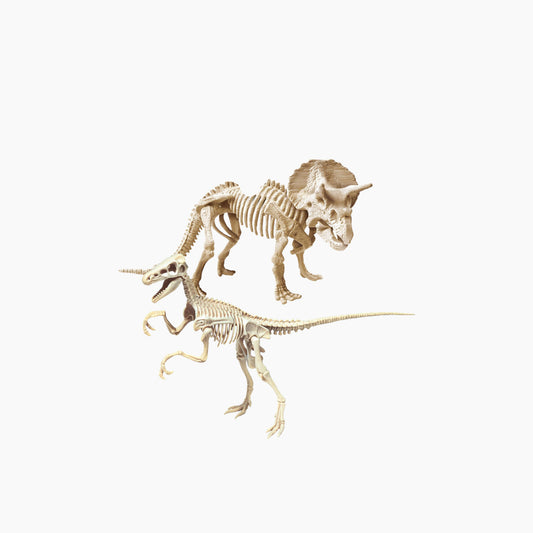 Clementoni Jurassic World 3 Dinosaur Figure Set – Triceratops & Velociraptor