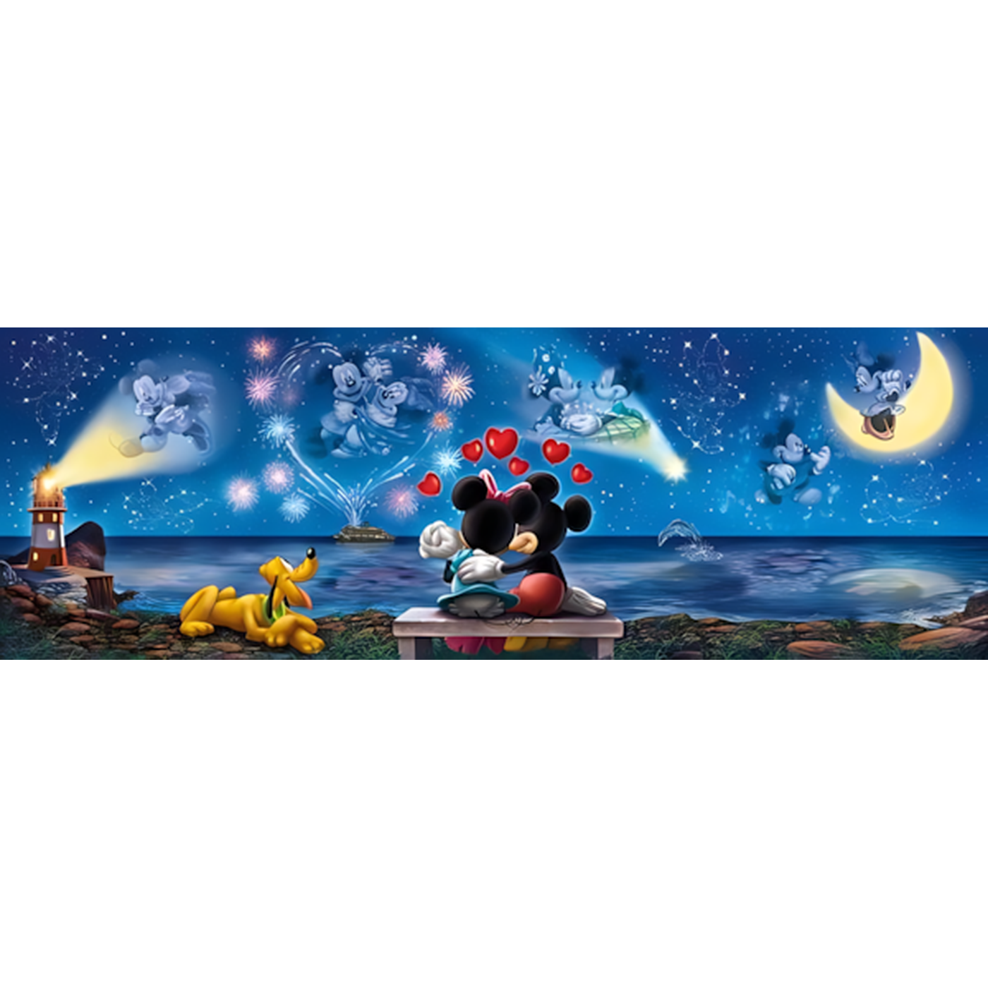 Clementoni Panorama Mickey & Minnie Puzzle 1000 Pieces Clementoni Panorama Mickey & Minnie Puzzle 1000 Pieces