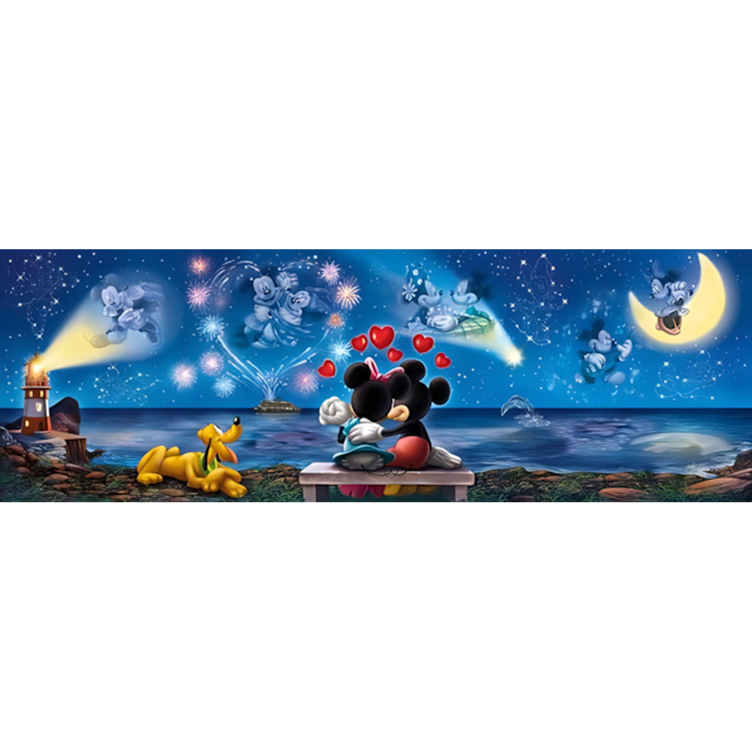 Clementoni Panorama Mickey &amp; Minnie Puzzle 1000 Pieces