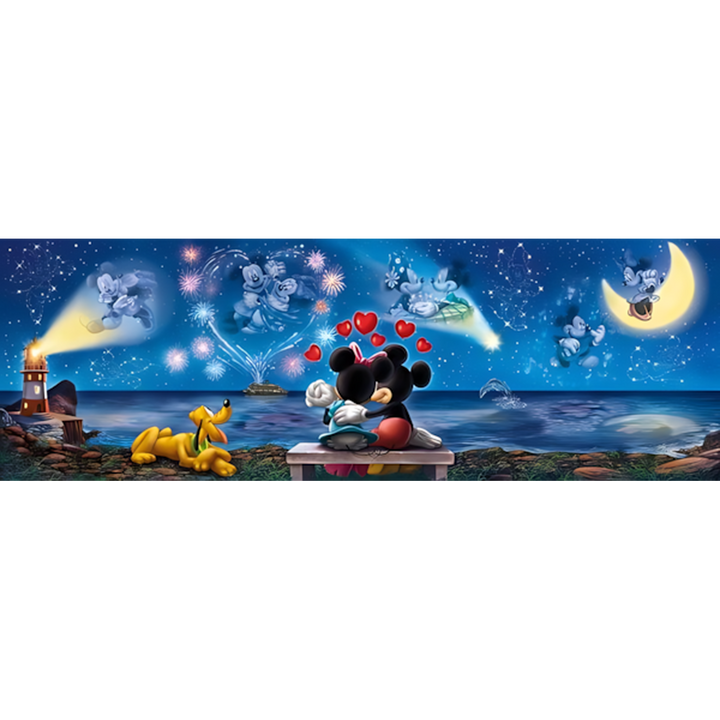 Clementoni Panorama Mickey &amp; Minnie Puzzle 1000 Pieces
