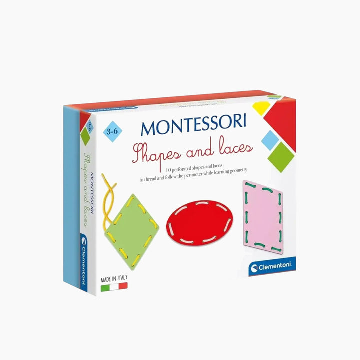 Clementoni Montessori Shapes And Laces Educational Toy