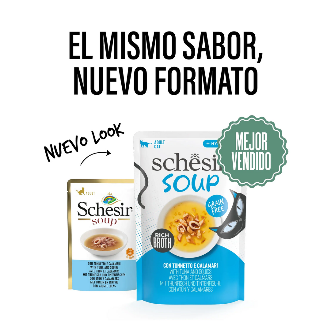 Schesir cat food pouch with chicken and pumpkin flavour