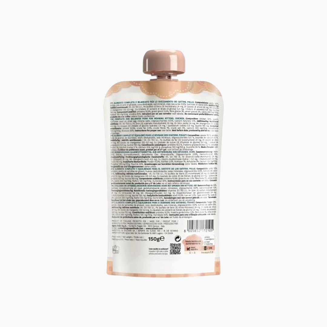 Schesir Kitten Pouch Cream 0-6 20x150 gm - HUNA