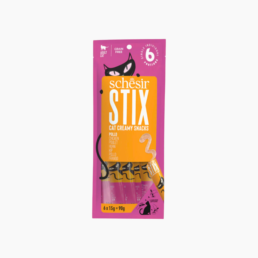 Schesir Stix Chicken cat treats pouch