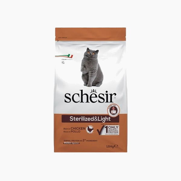Schesir Cat Bag Dry Steril. & Overweight Chick. 6x1.5 kg