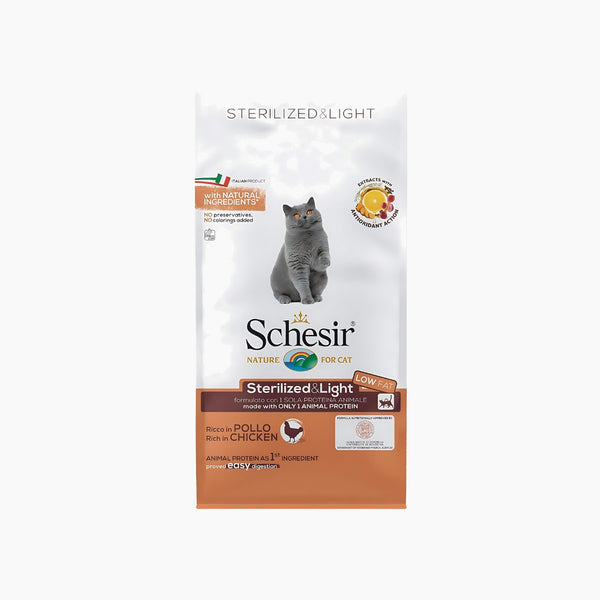 Schesir Cat Bag Dry Sterilized & Overweight Chicken 10 kg