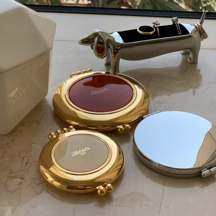 Janeke Golden Compact Mirror AU453.3Dbl