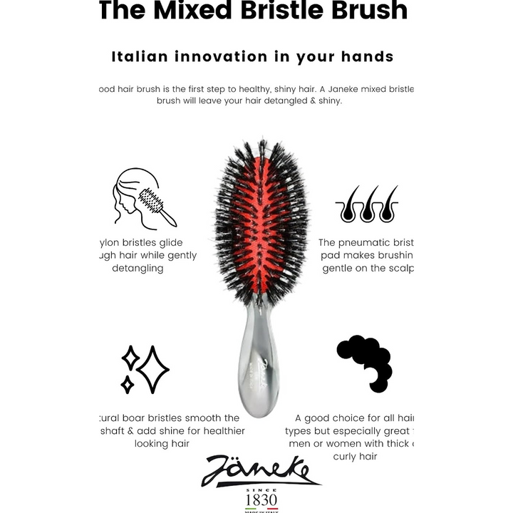 Janeke Beauty Hair Brush SP23M - Black