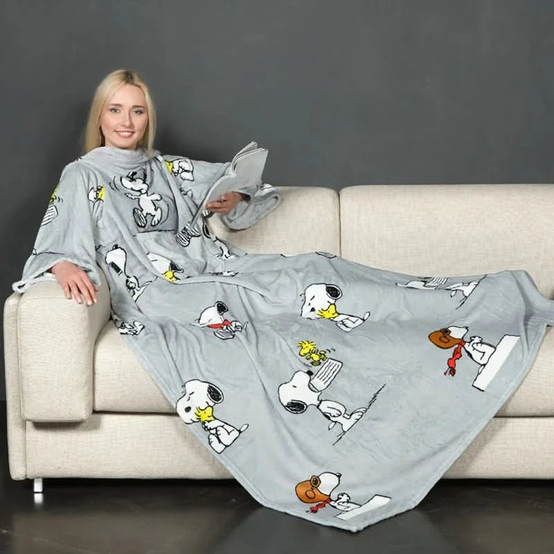 Kanguru Snoopy Blanket With Sleeves - HUNA