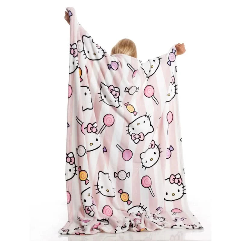 Kanguru Hello Kitty Plaid Blanket - HUNA