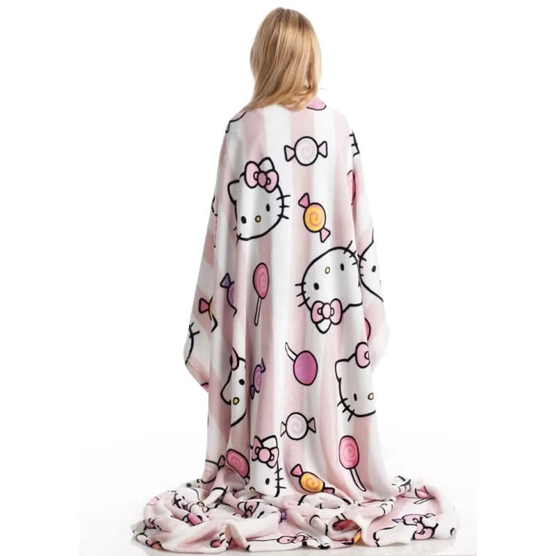 Kanguru Hello Kitty Plaid Blanket - HUNA