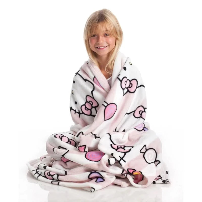 Kanguru Hello Kitty Plaid Blanket - HUNA