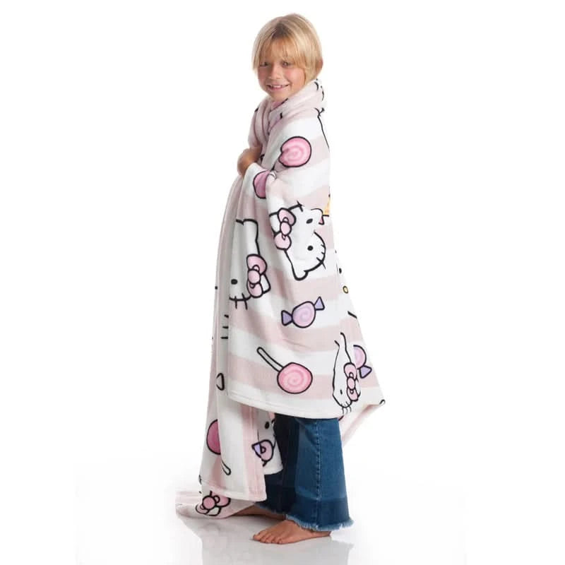 Kanguru Hello Kitty Plaid Blanket - HUNA