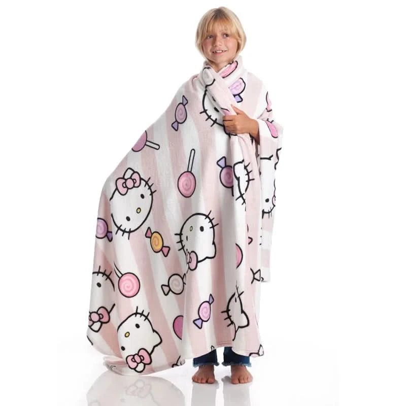 Kanguru Hello Kitty Plaid Blanket - HUNA