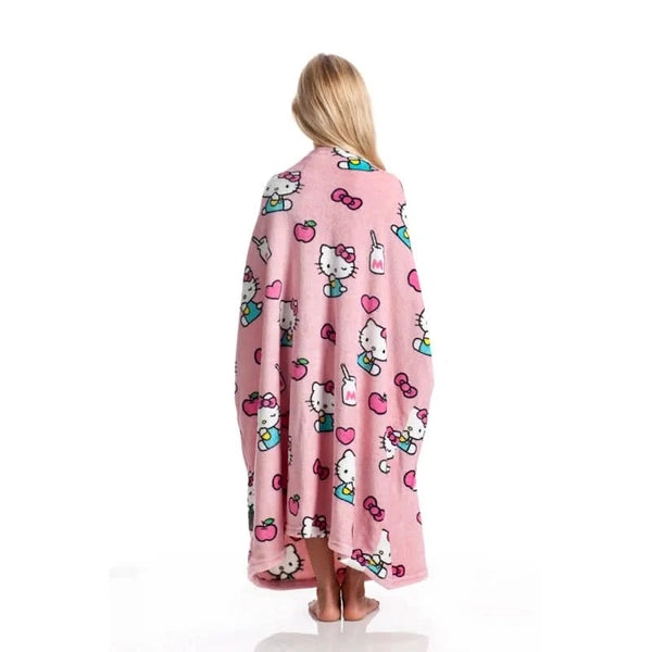 Kanguru Momonga Hello Kitty Kids' Wearable Blanket - 80x90 Cm - Pink