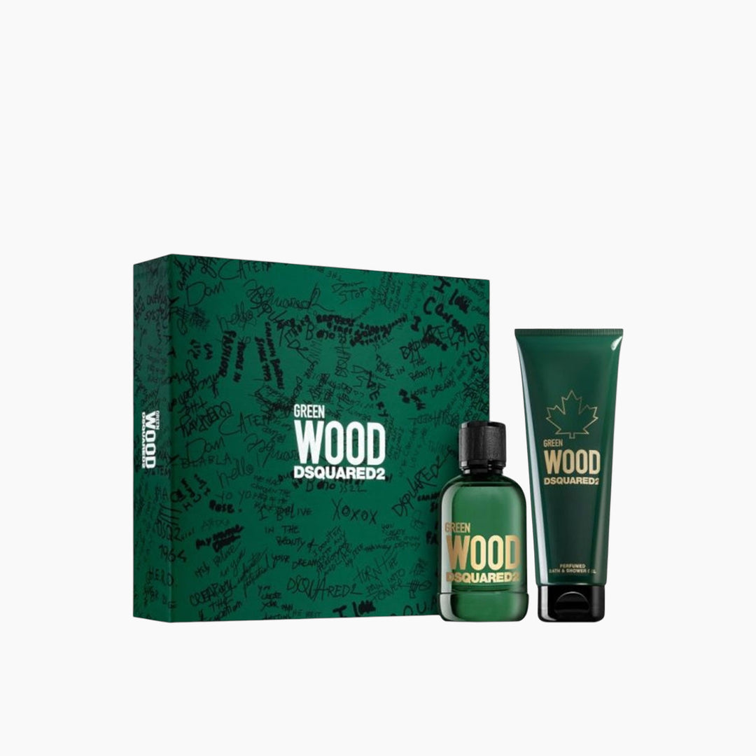 Dsquared2 Green EDT 100ML + Shower Gel 150ML Gift Set For Men - HUNA