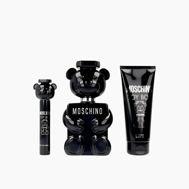Moschino Toy Boy EDP 100Ml + EDP 10Ml + Body Gel 100Ml Gift Set For Men - HUNA