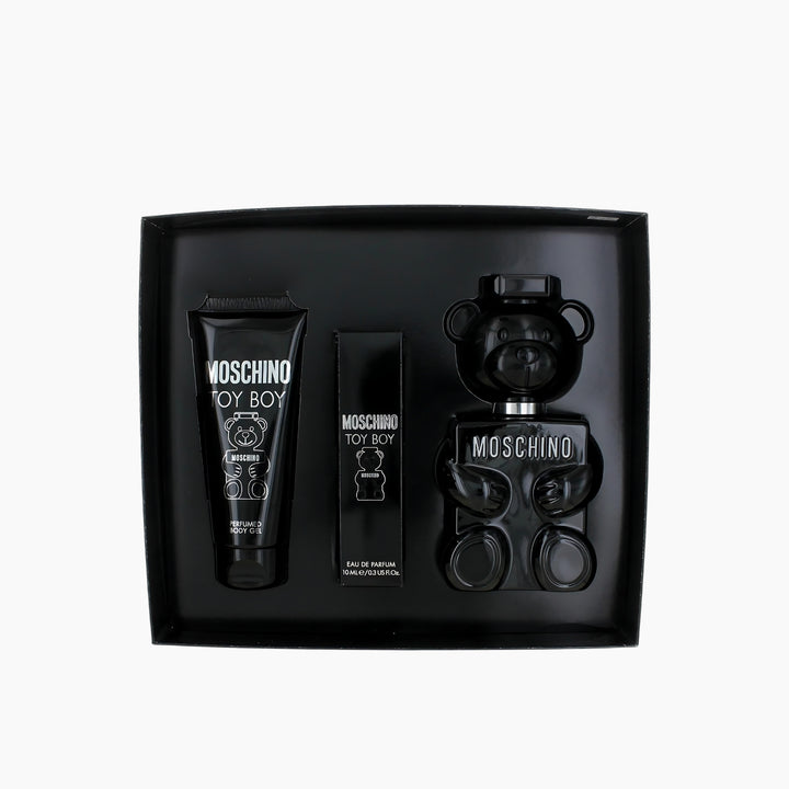 Moschino Toy Boy EDP 100Ml + EDP 10Ml + Body Gel 100Ml Gift Set For Men - HUNA