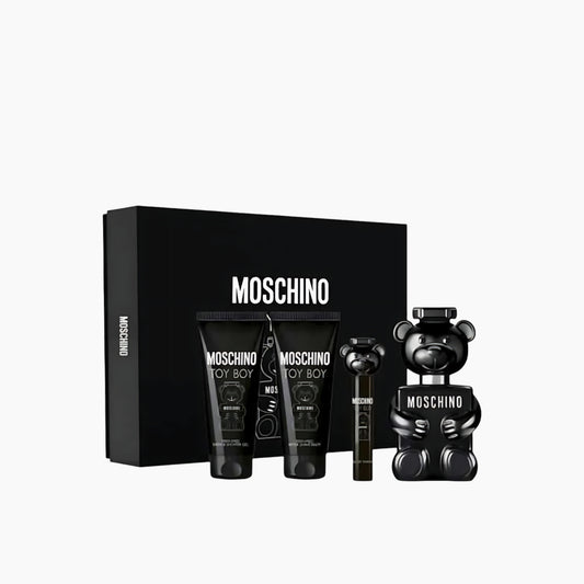 Moschino Toy Boy EDP 100Ml + EDP 10Ml + Shower Gel 100Ml + After Shave Balm 100Ml Gift Set For Men