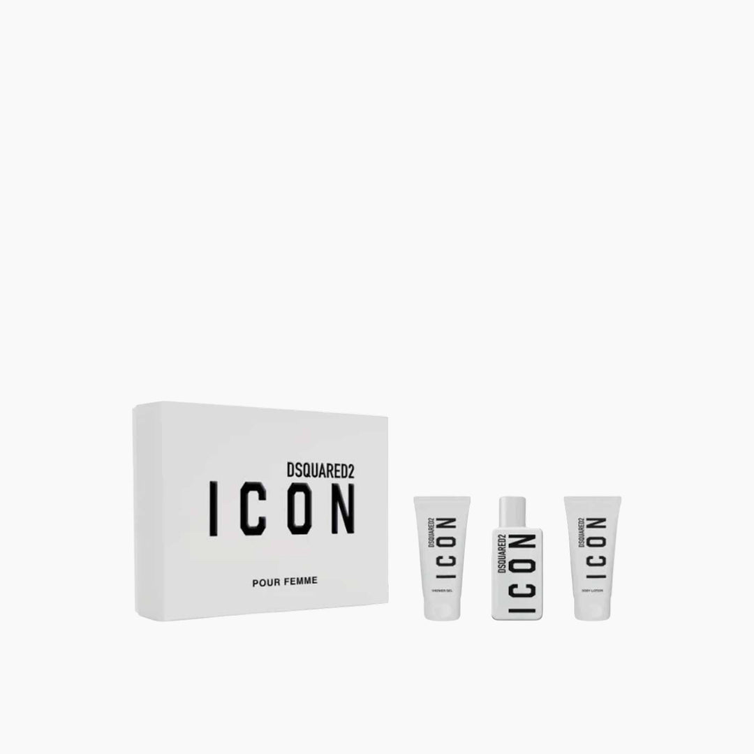 Dsquared2 Icon EDP 50Ml + Shower Gel 50Ml + Body Lotion 50Ml Gift Set For Women - HUNA