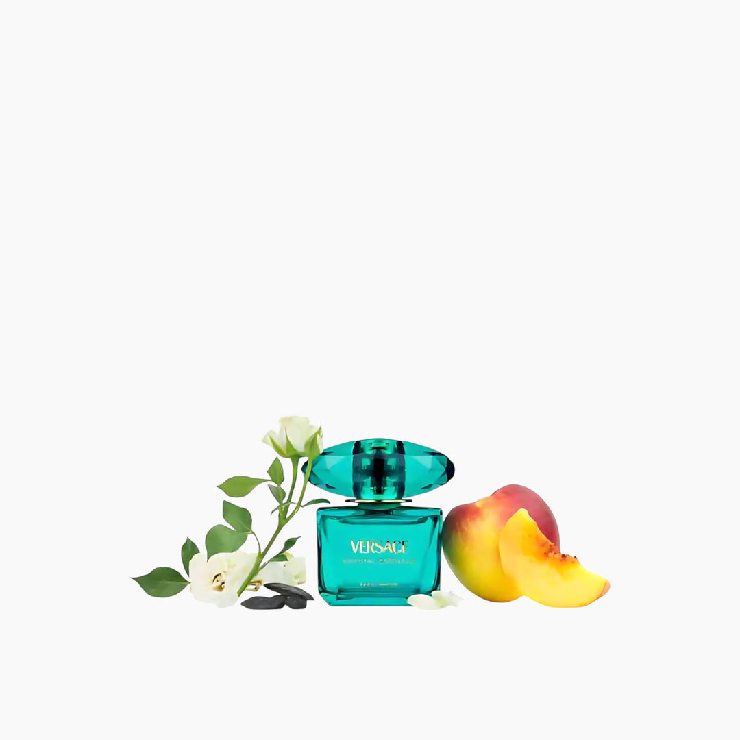 Versace Crystal Emerald EDP for Women transparent glass bottle with faceted cap