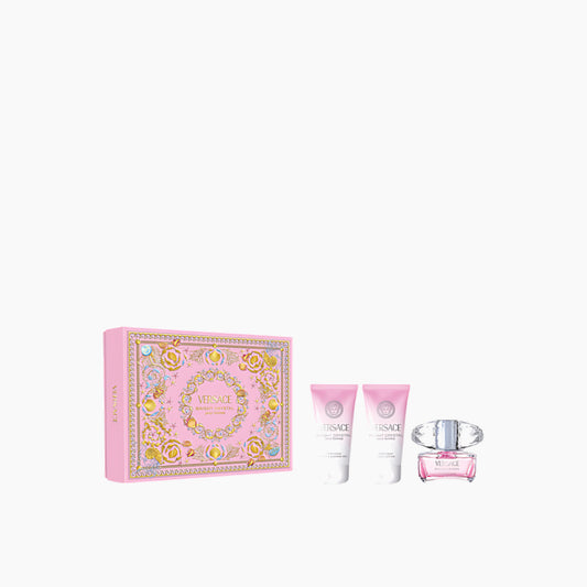 Versace Bright Crystal EDT 50Ml + Shower Gel 50Ml + Body Lotion 50Ml Gift Set For Women