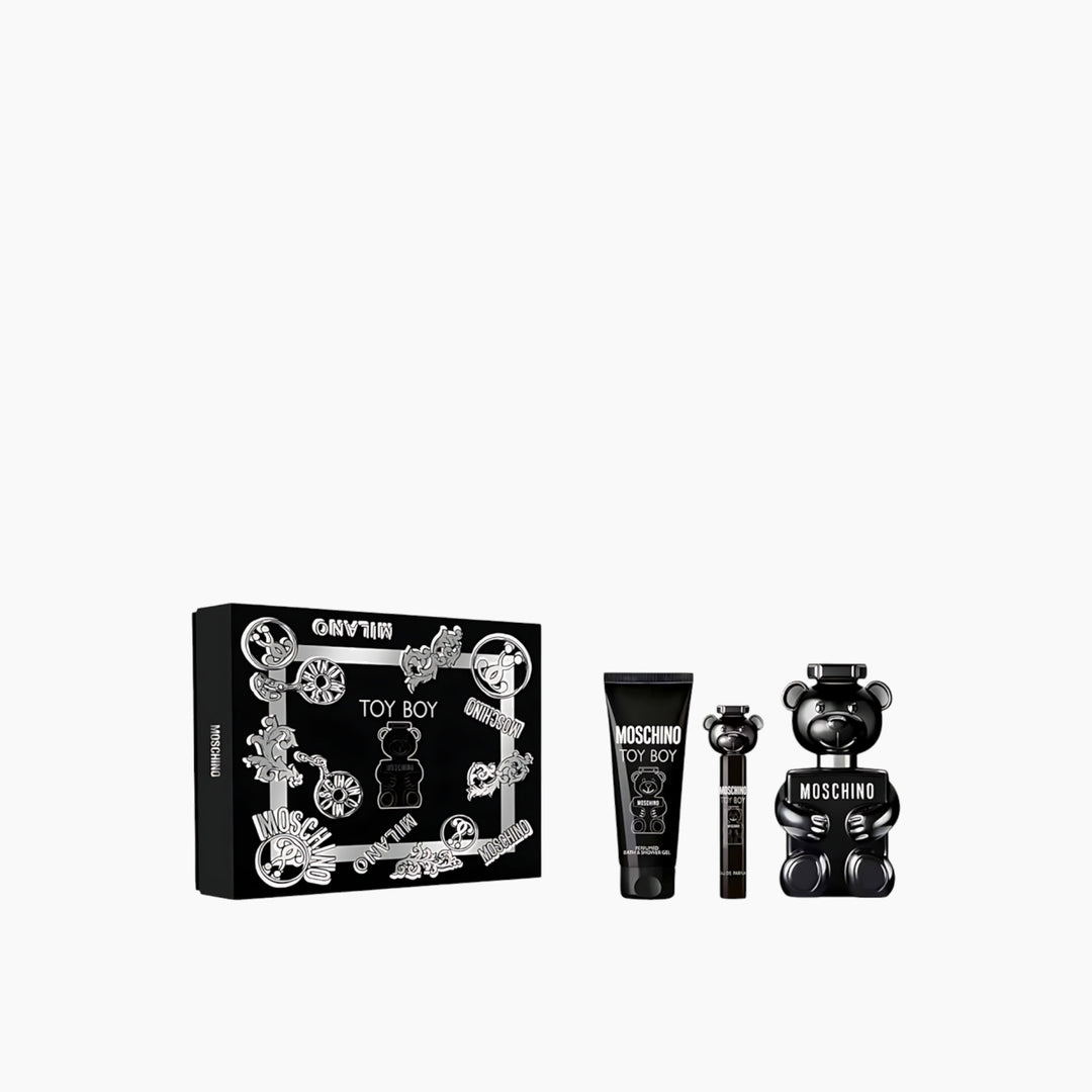Moschino Toy Boy EDP 100Ml + EDP 10Ml + Shower Gel 100Ml Gift Set For Men - HUNA