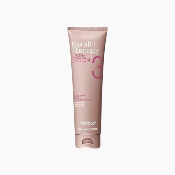 Leave In Cream Keratin Therapy Liss Desgn Detangling Cream Hair For Chemically Treated Hair And Damaged Hair Tube 150 mL