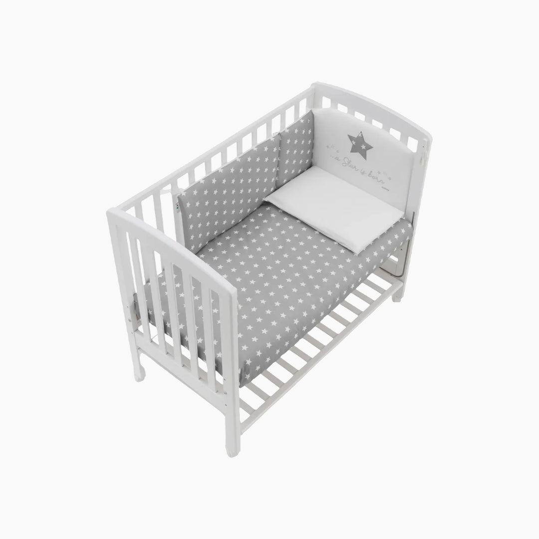 Italbaby B.Side Starlette Bedding Set 3PCS Choco Dove Grey