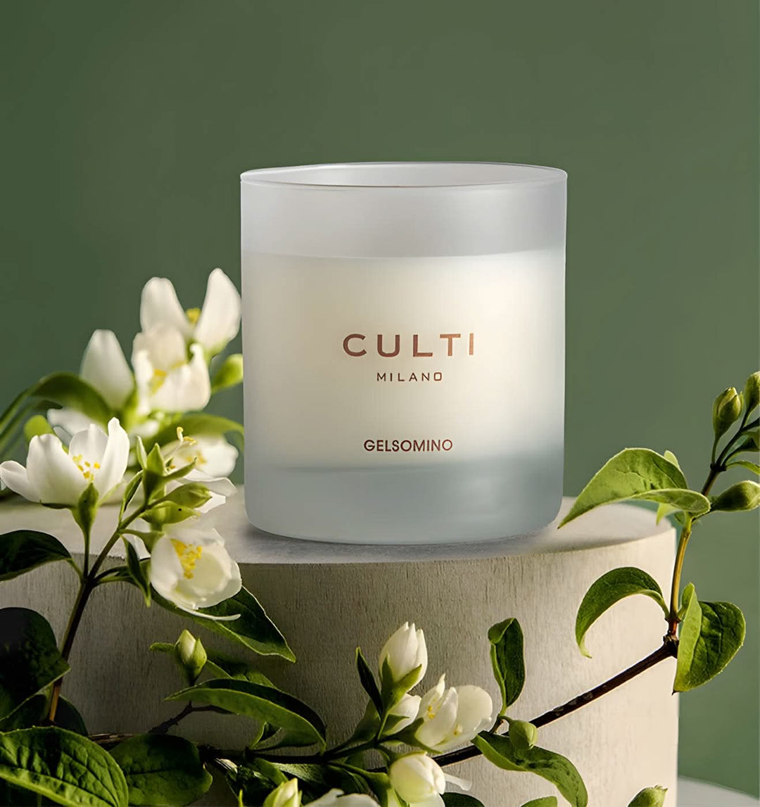 Culti Milano Candle In Silkscreened Satin Glass