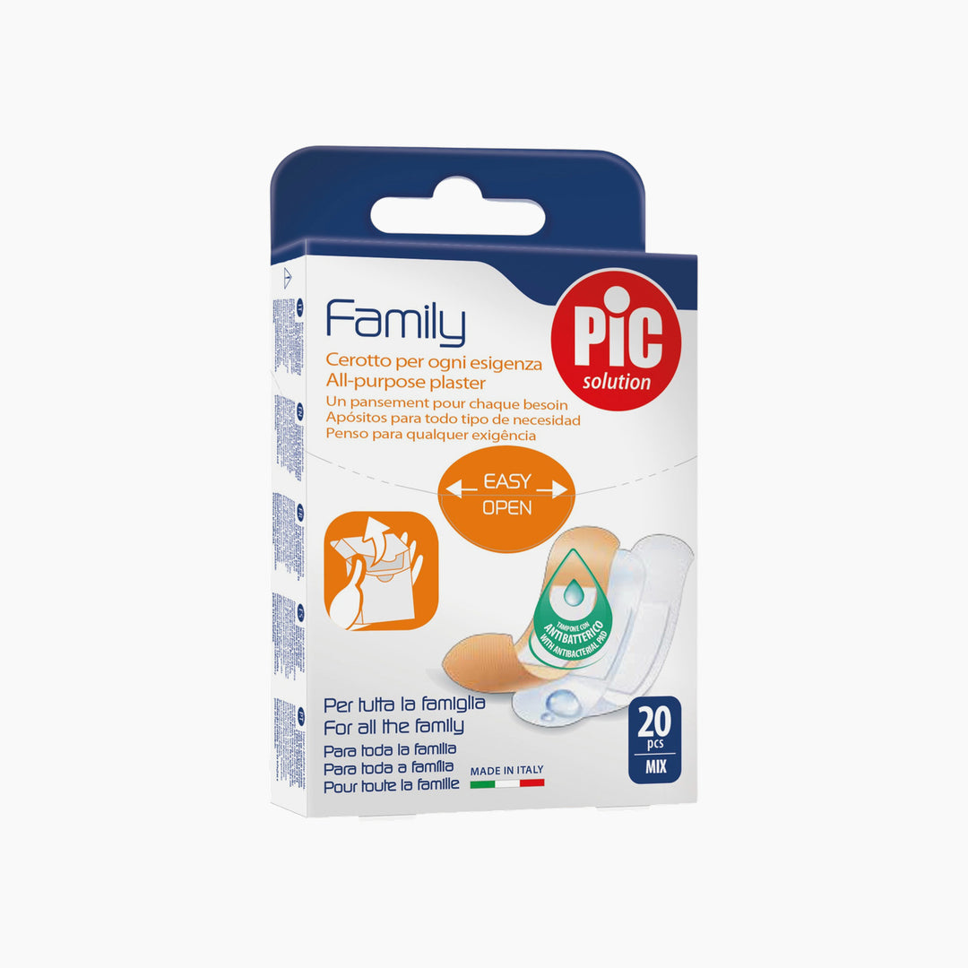 Pic Solution 20 Plasters Family Antibacter