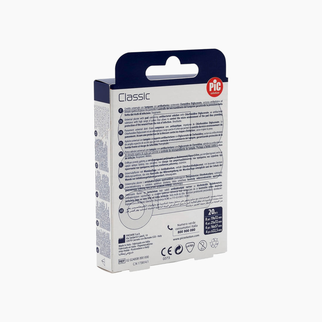 Pic Solution 20 Plasters Classic Mix Mm Antibacter