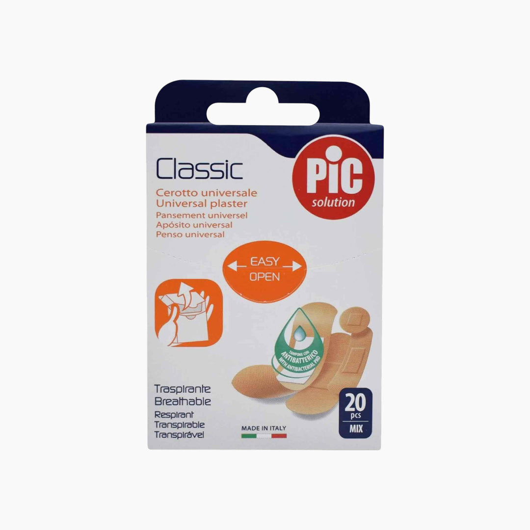 Pic Solution 20 Plasters Classic Mix Mm Antibacter