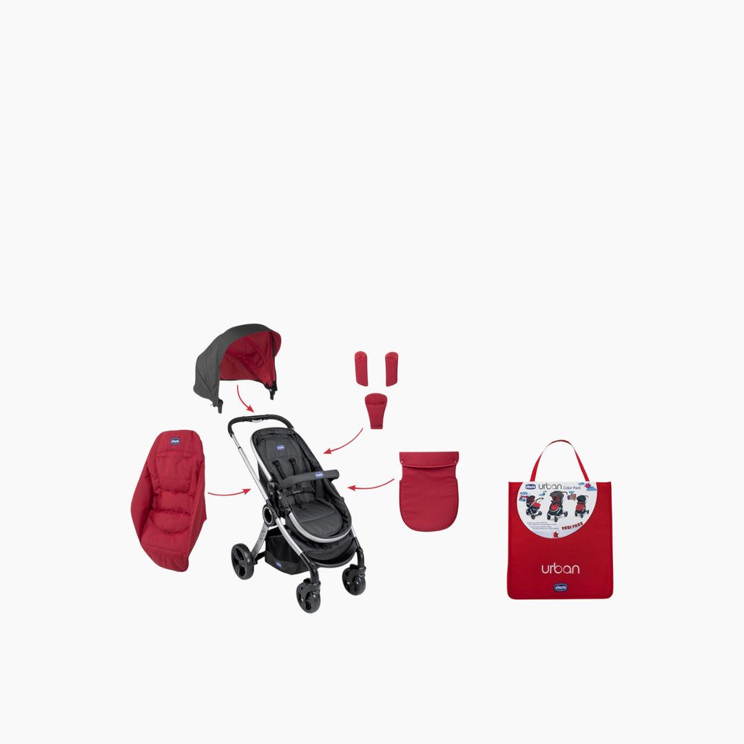 حزمة الألوان Chicco لعربة Urban - أحمر متموج