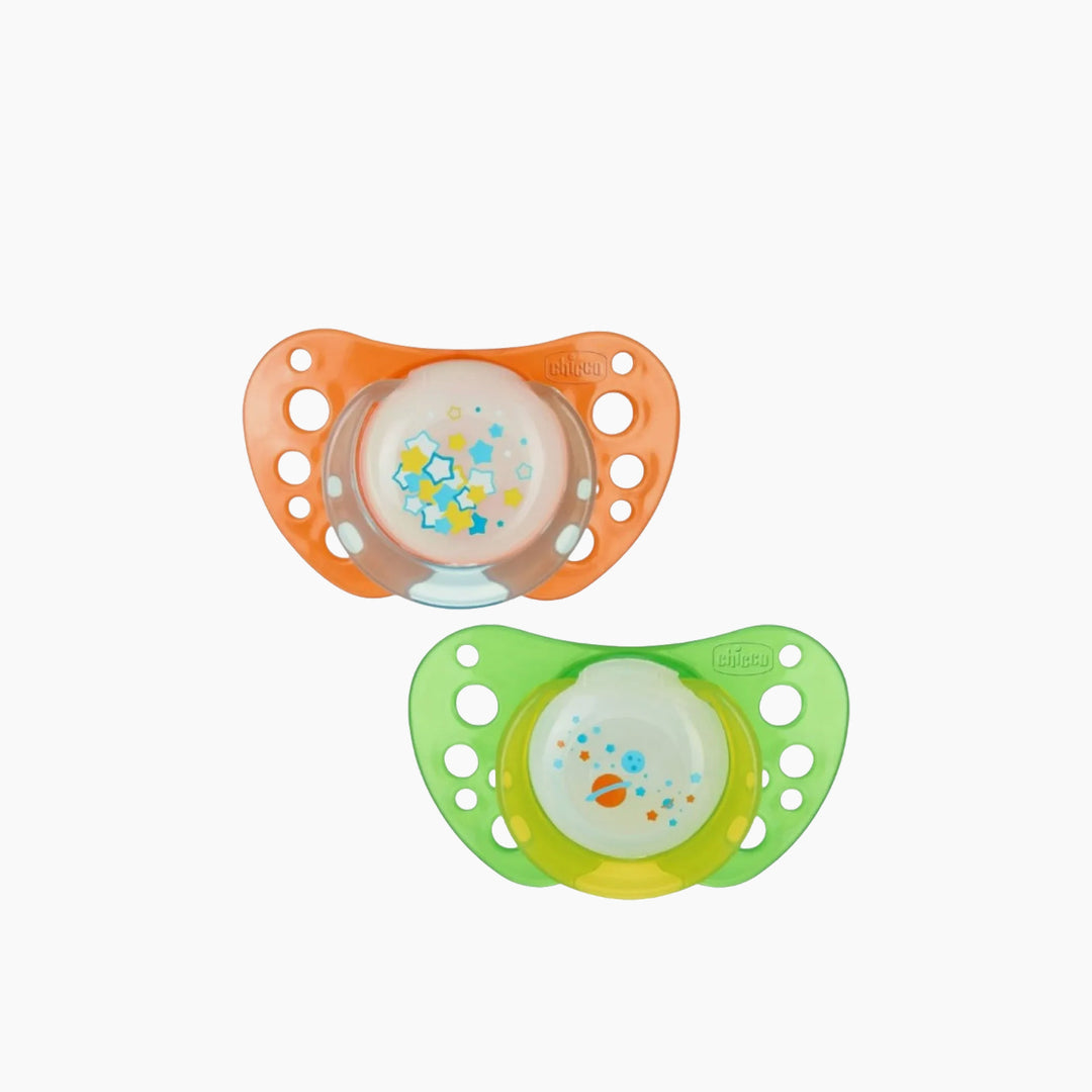 Chicco Soother Ph.Air Lumi Silicone 6- 12M 2Pcs C