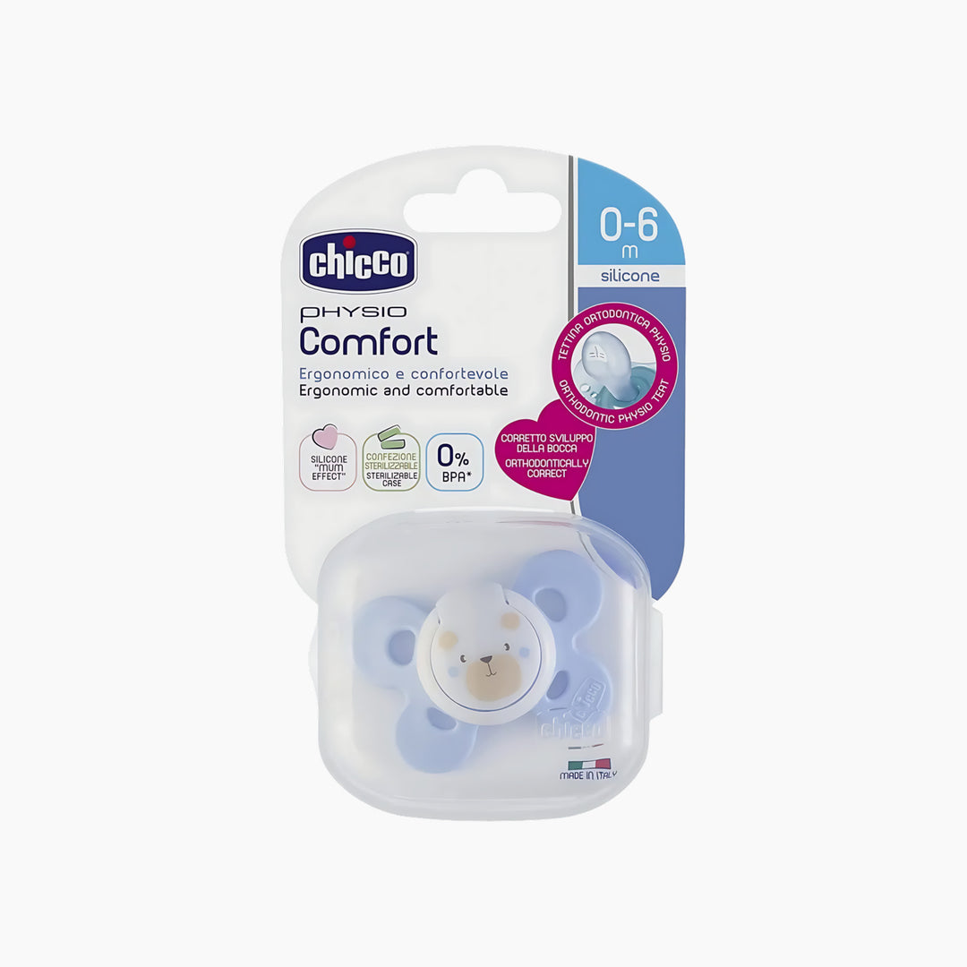 Chicco Soother Ph.Comfort Blue Silicone 0-6M 1Pc C