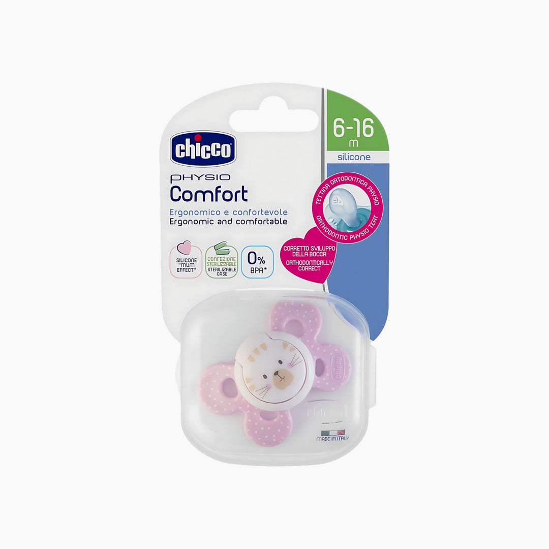 Chicco Soother Ph.Comfort Pink Silicone 6-12M 1Pc C