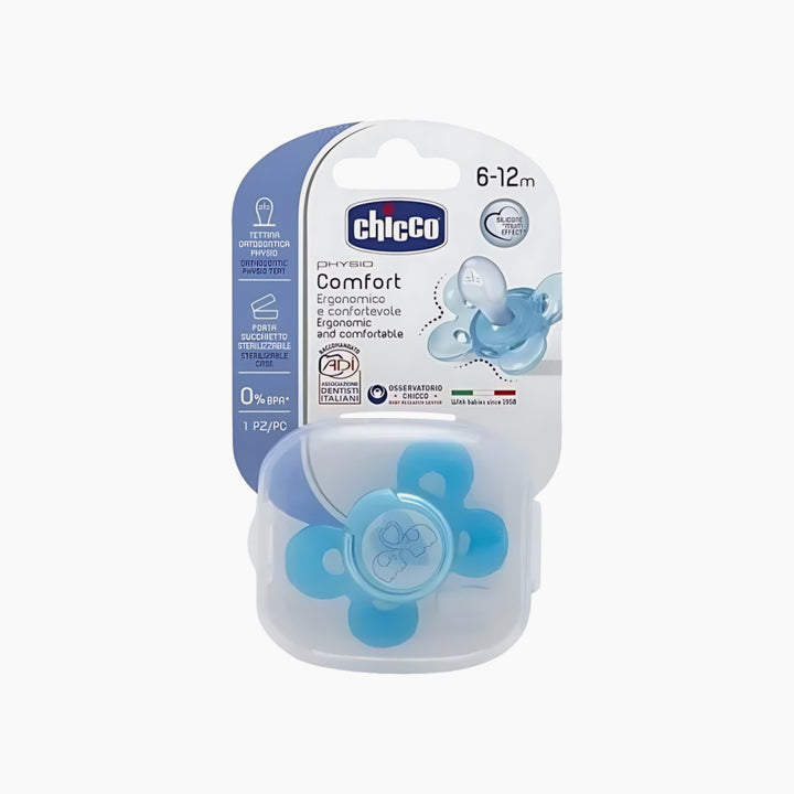 Chicco Soother Ph.Comfort Blue Silicone 6-12M 1Pc C