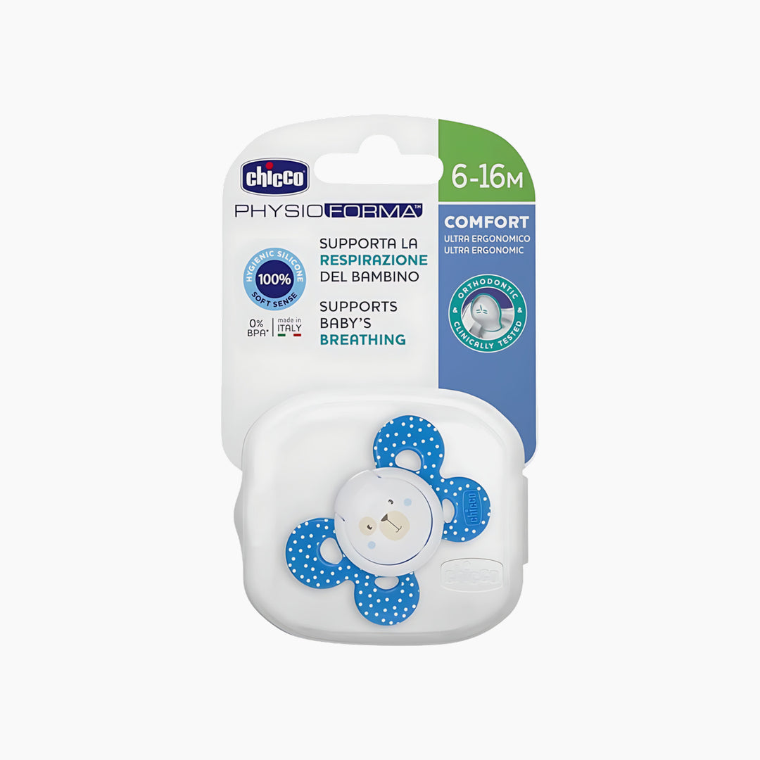 Chicco Soother Ph.Comfort Blue Silicone 6-12M 1Pc C